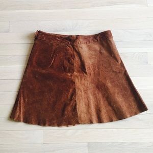 Free People leather high waisted skirt